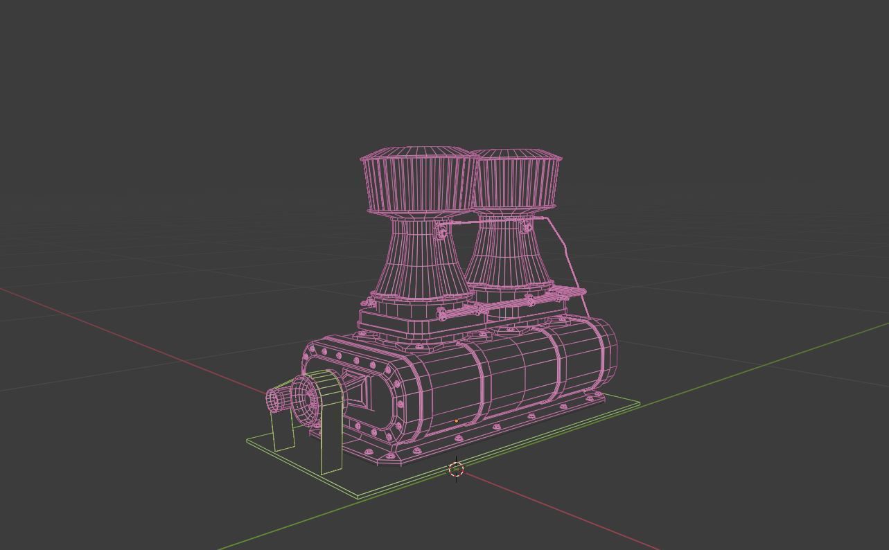 Supercharger type D Low-poly 3D model_10