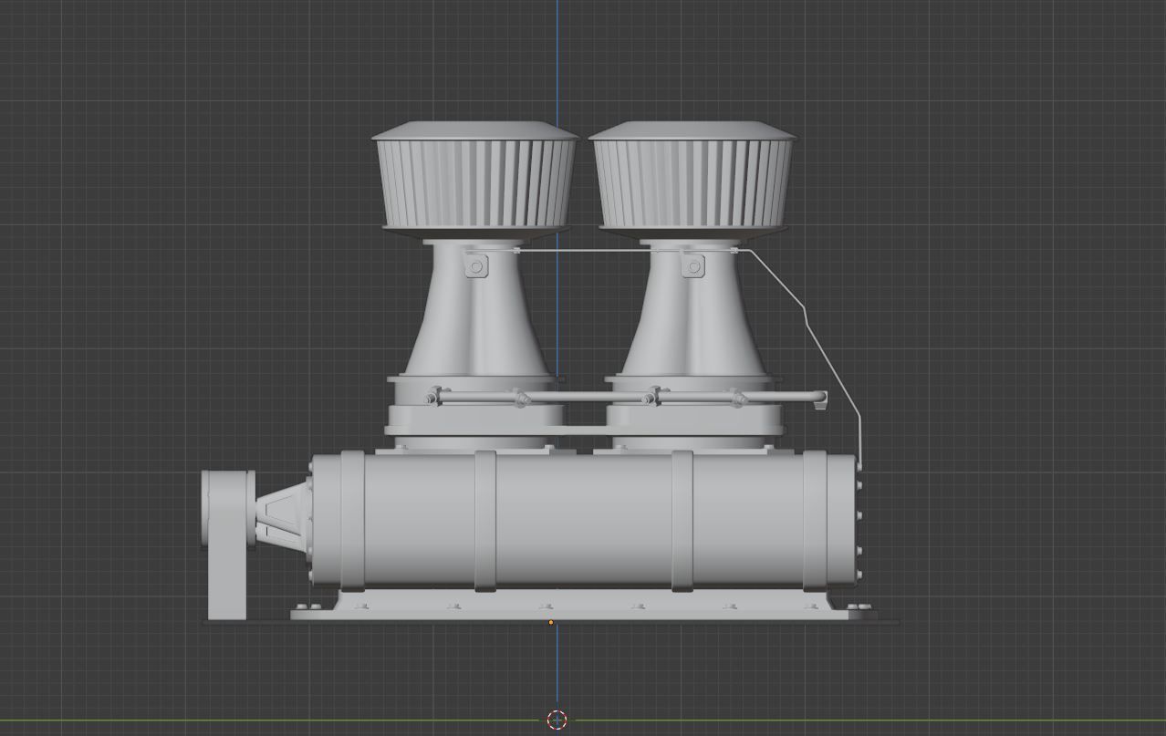 Supercharger type D Low-poly 3D model_7