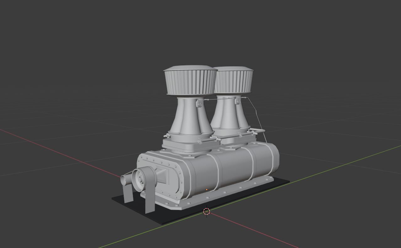 Supercharger type D Low-poly 3D model_6