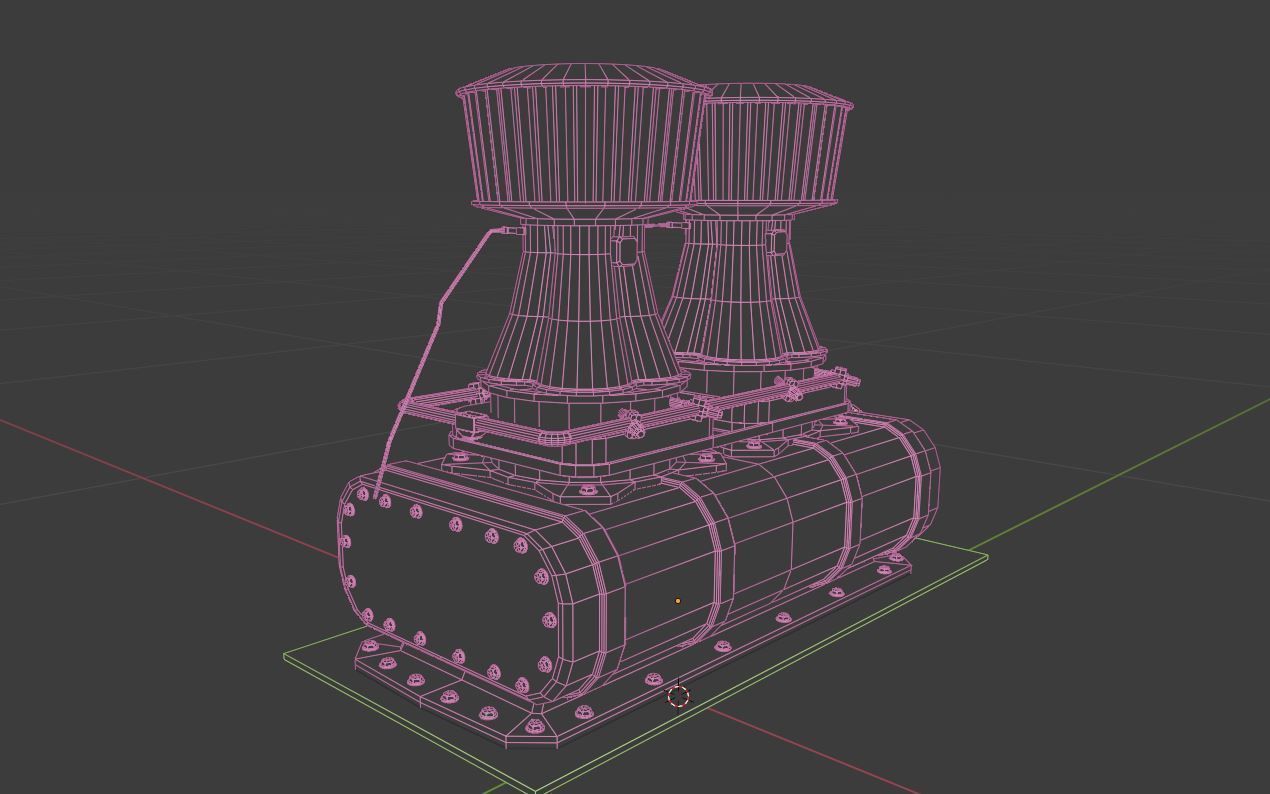 Supercharger type D Low-poly 3D model_13