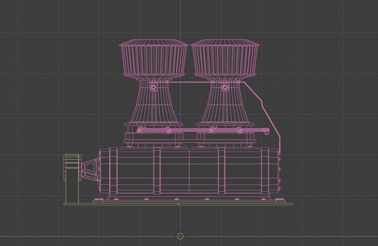 Supercharger type D Low-poly 3D model_11
