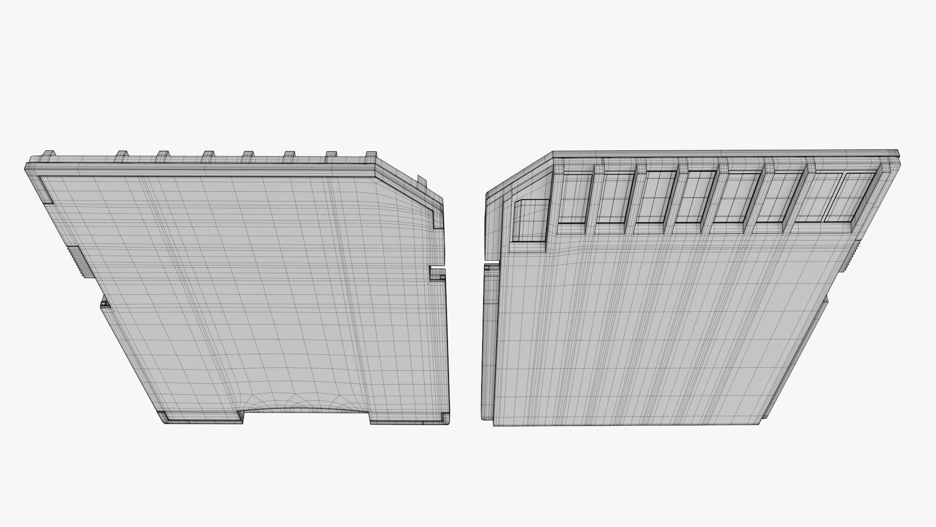 Micro SD card adapter 3D model_7