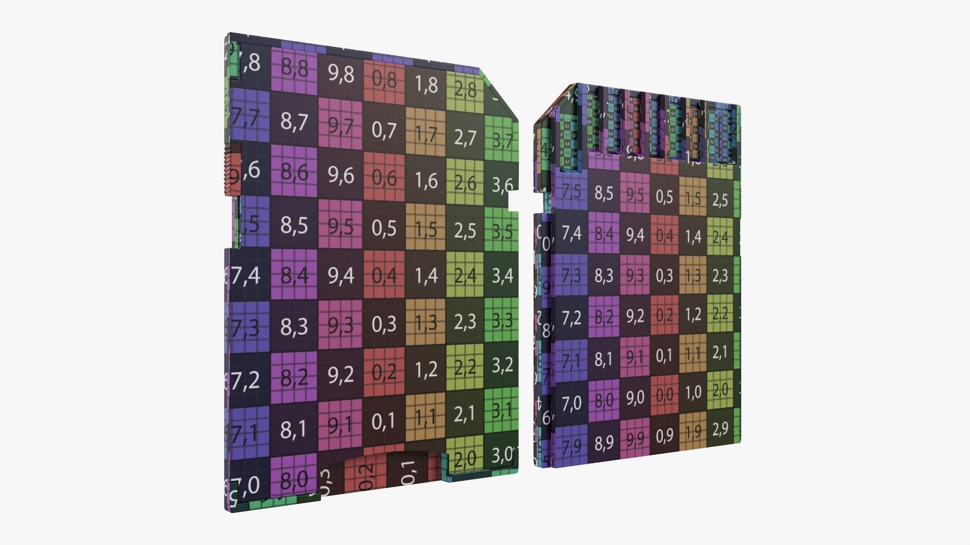 Micro SD card adapter 3D model_9