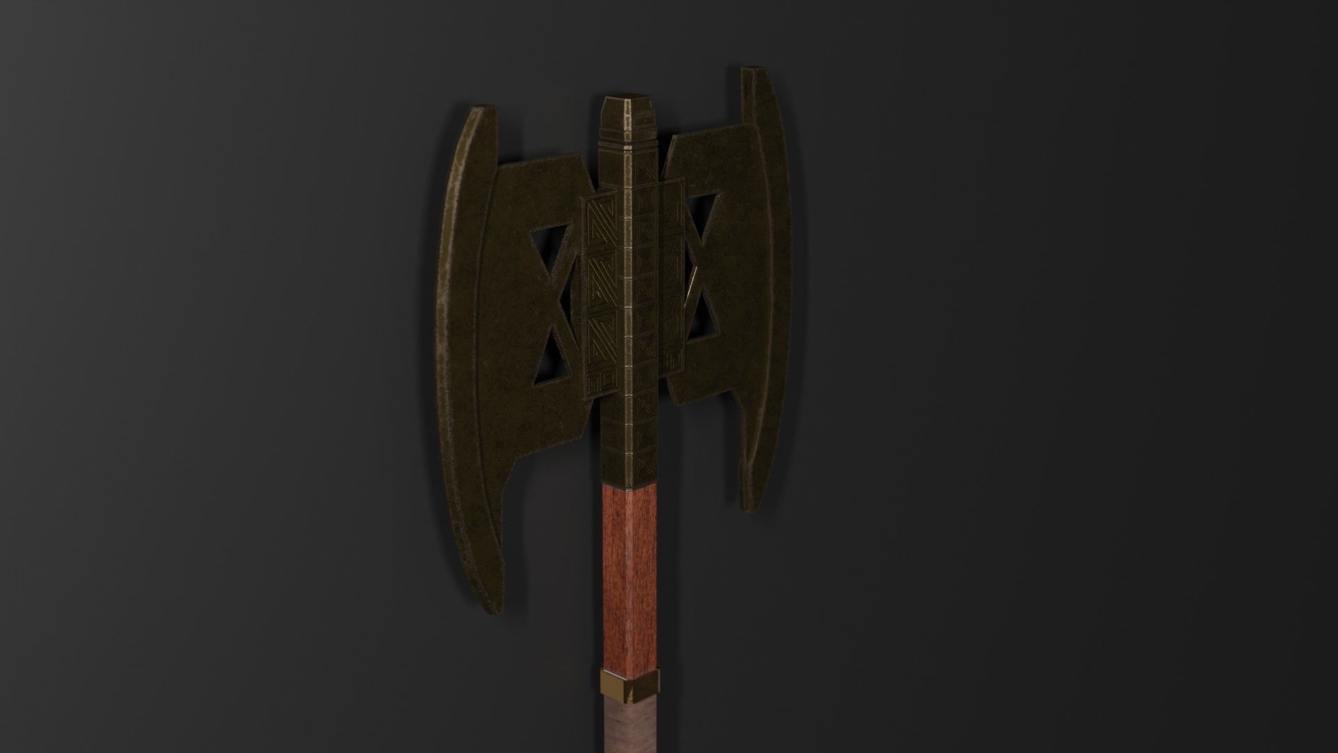 Gimli axe Free low-poly 3D model_1