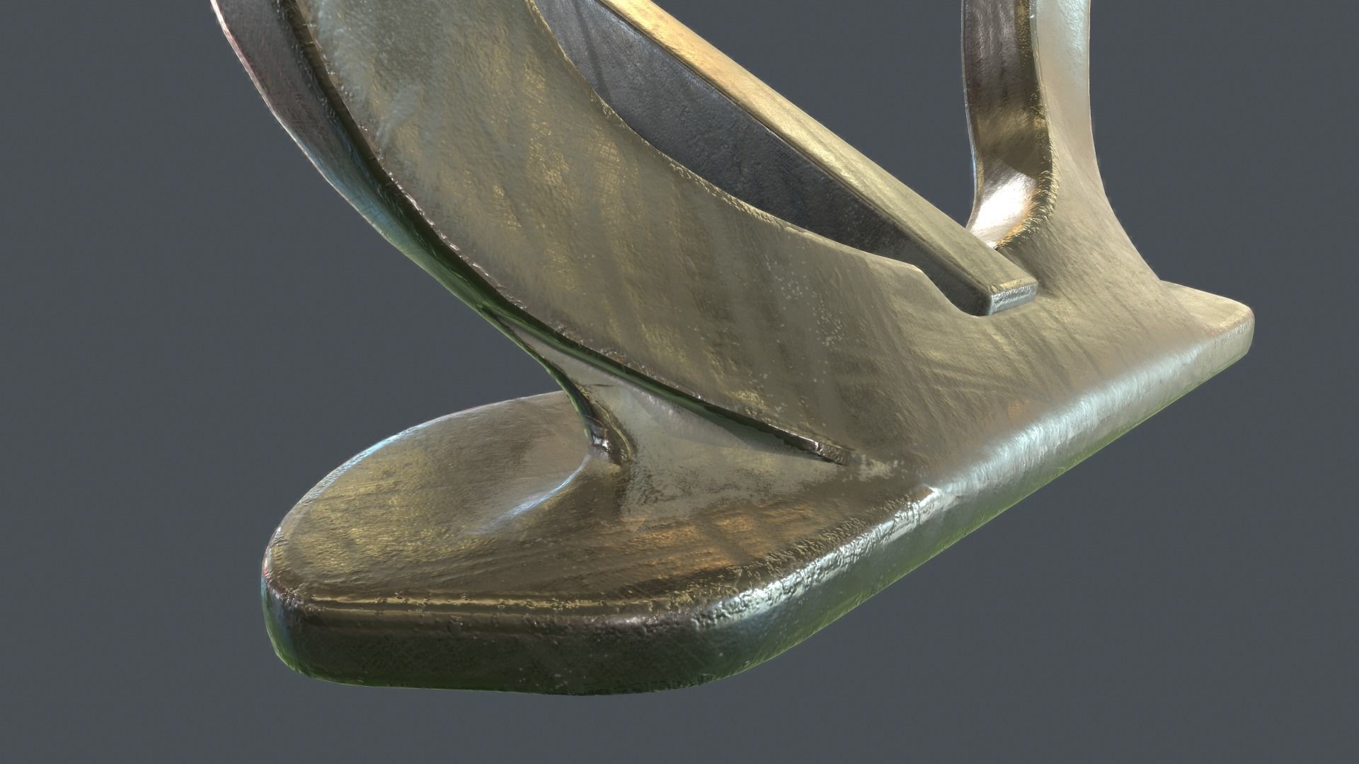 Ship anchor Low-poly 3D model_8