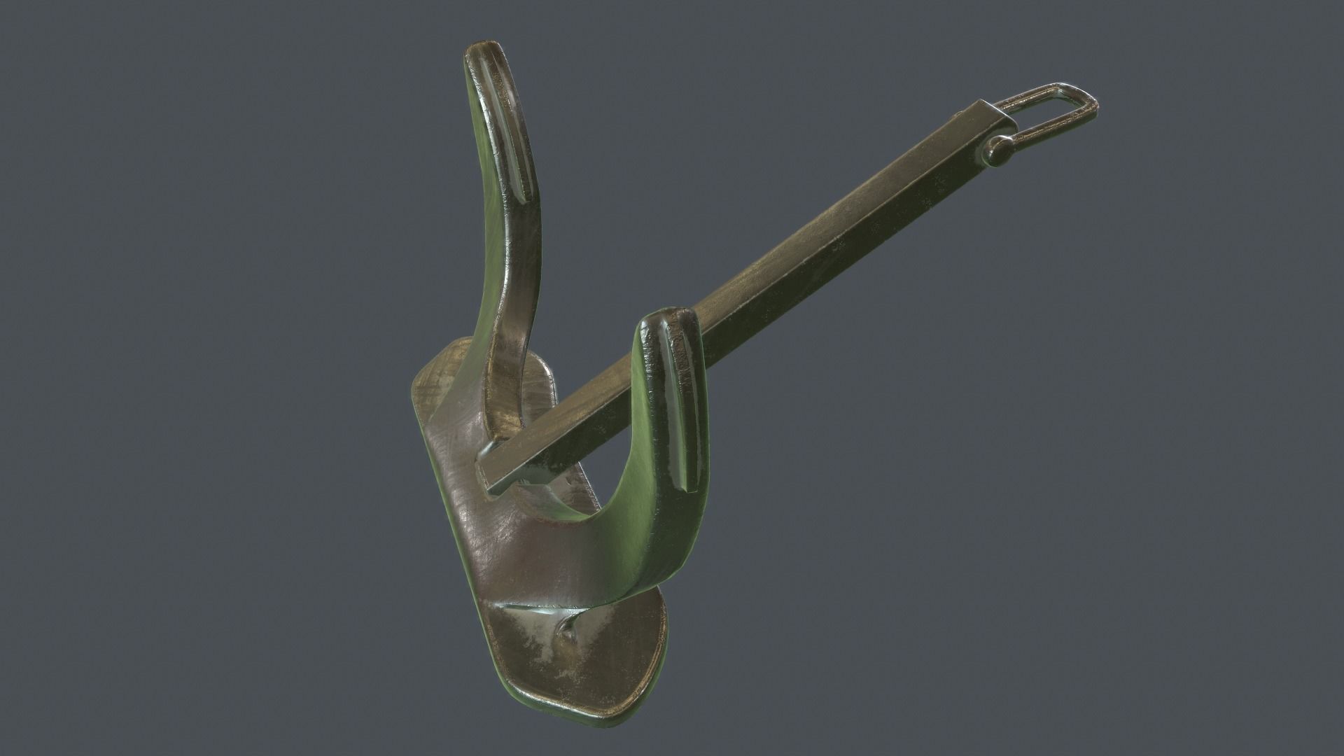 Ship anchor Low-poly 3D model_7