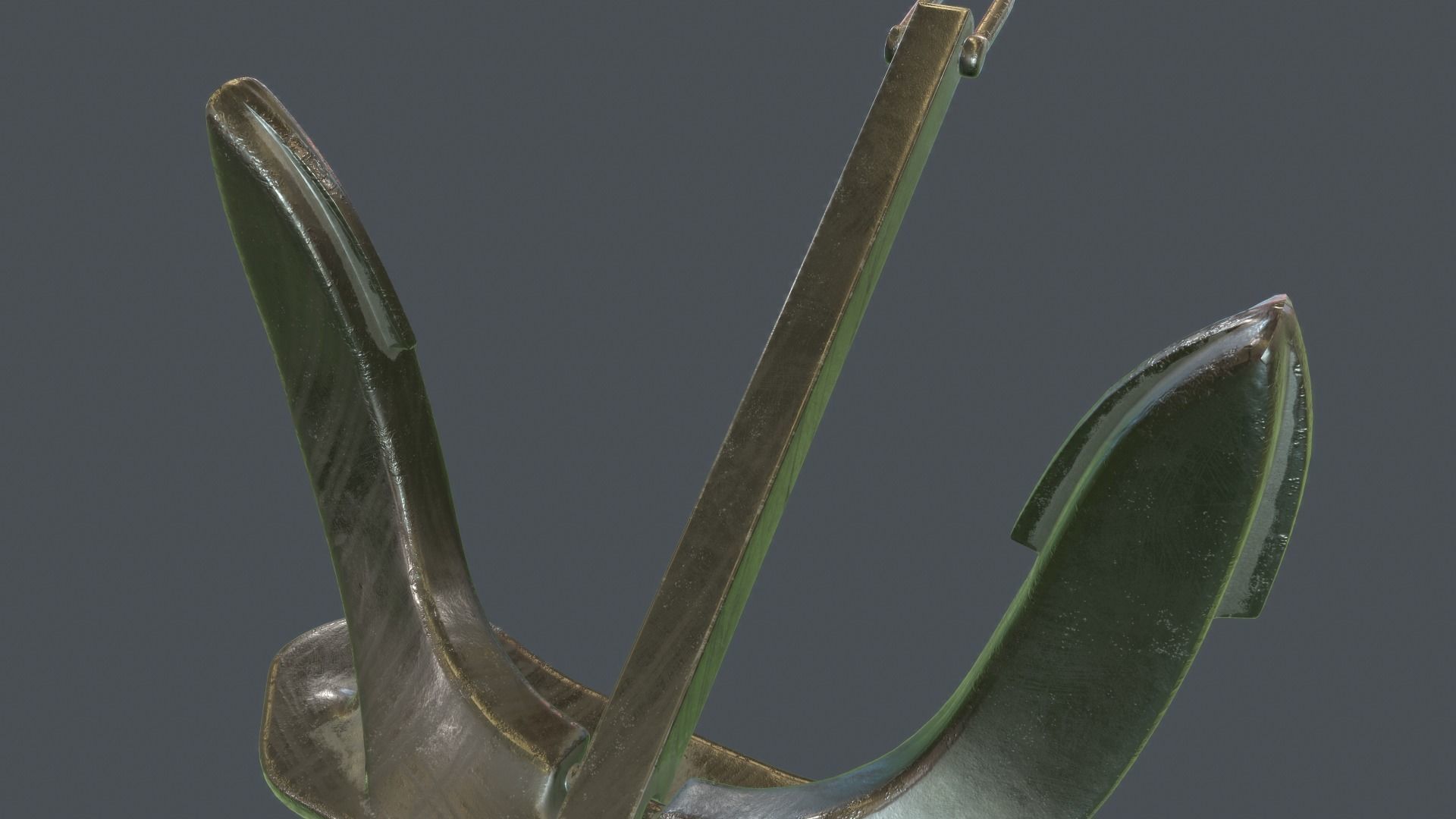 Ship anchor Low-poly 3D model_10