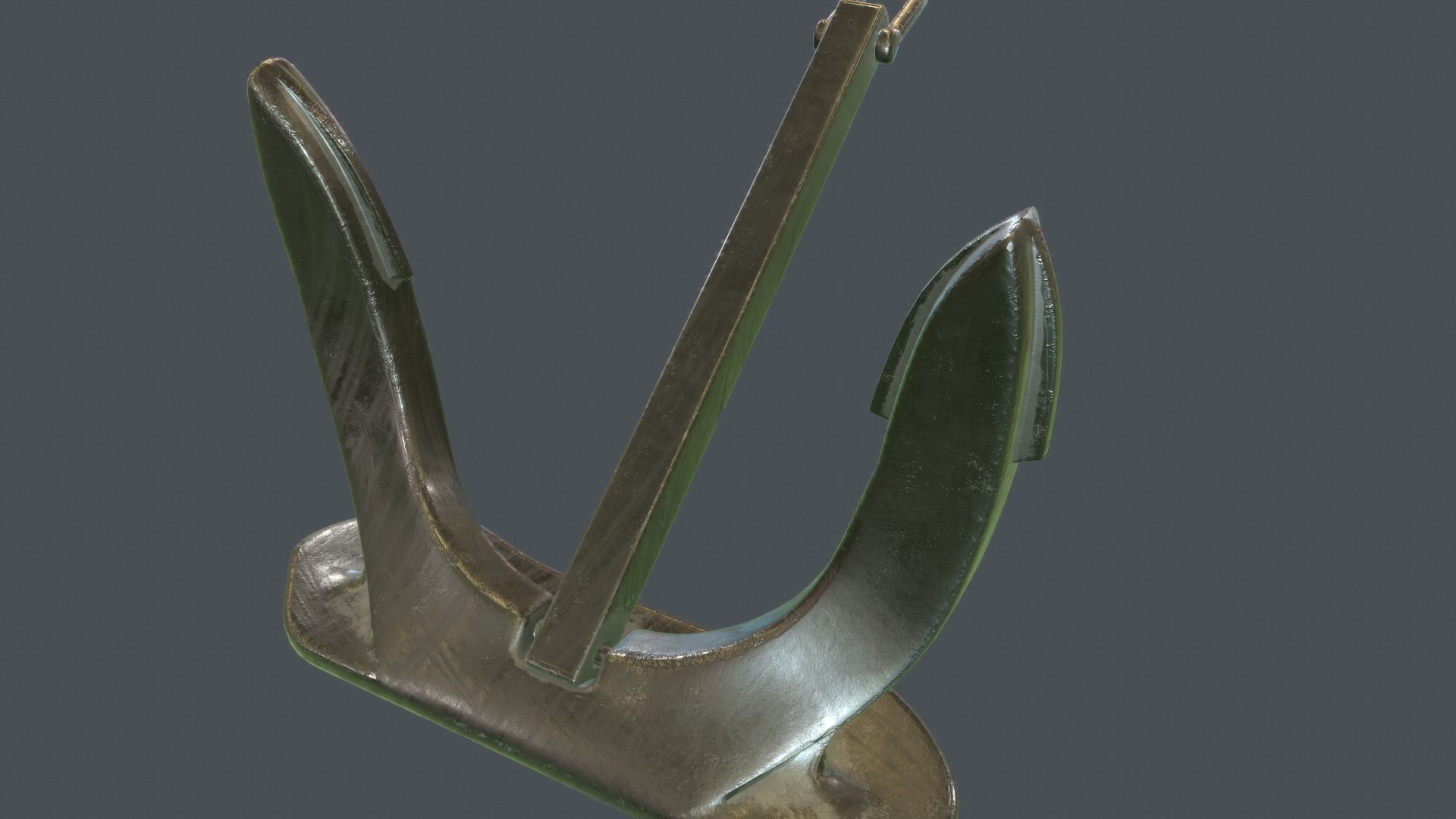Ship anchor Low-poly 3D model_11