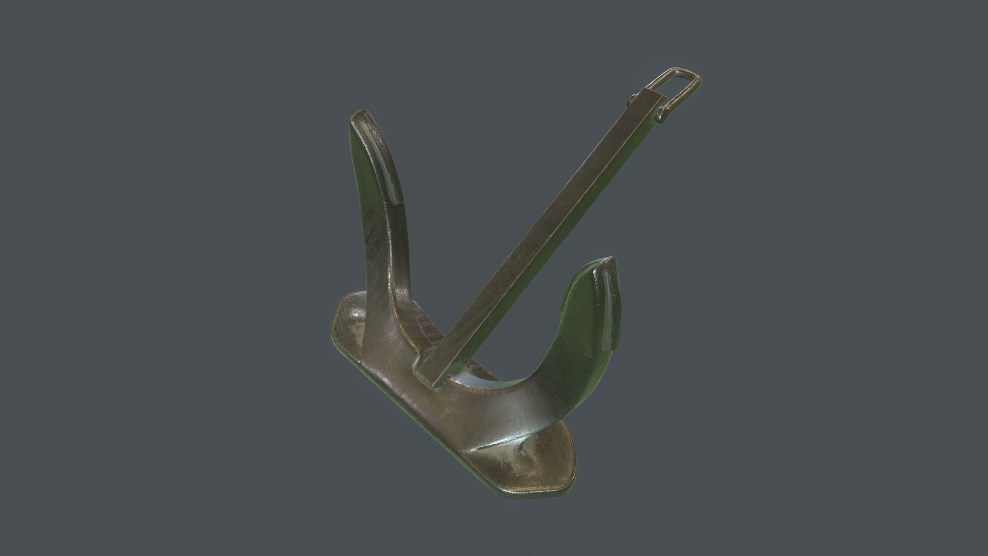 Ship anchor Low-poly 3D model_2