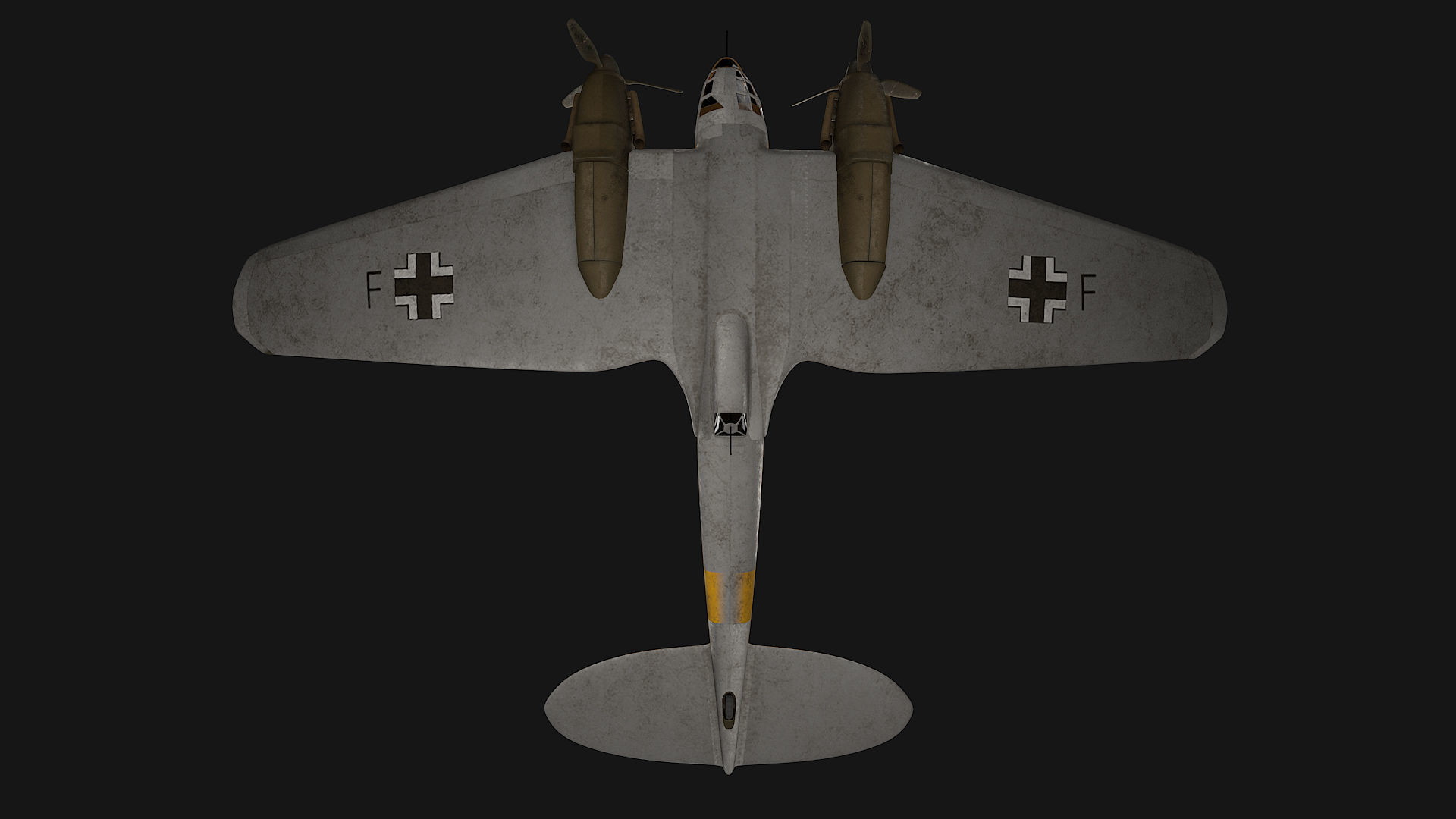 Heinkel He 111 german bomber 3D model_9