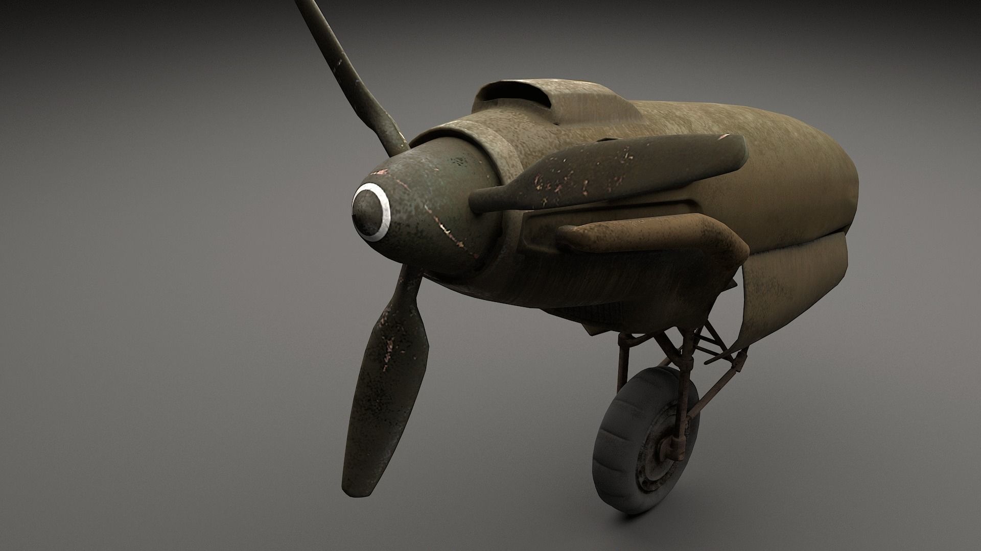 Heinkel He 111 german bomber 3D model_10