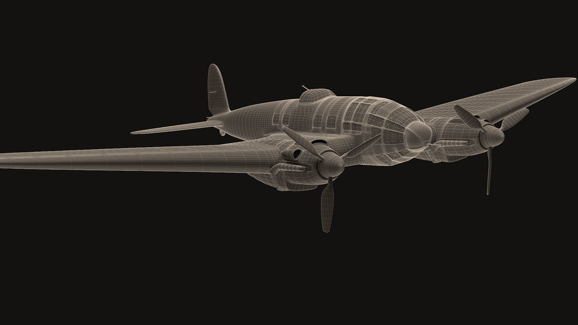 Heinkel He 111 german bomber 3D model_18