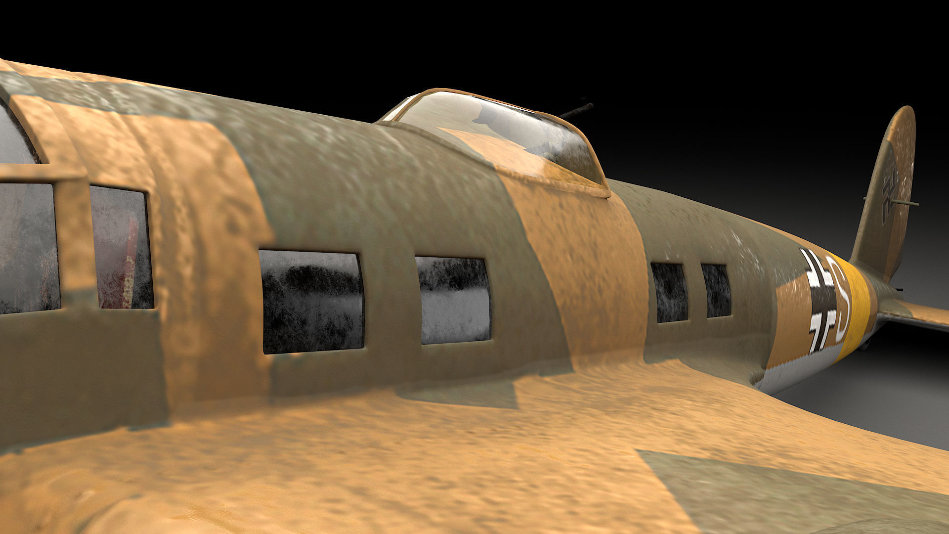 Heinkel He 111 german bomber 3D model_12