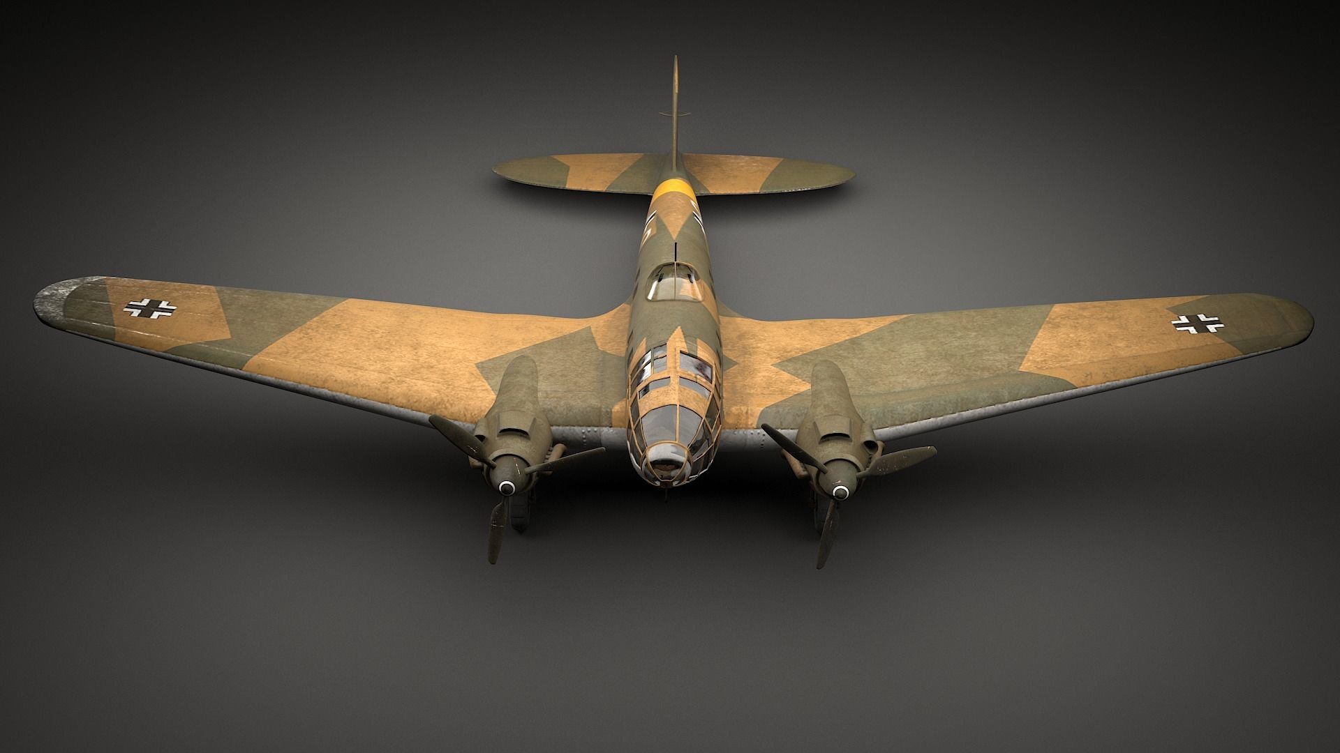 Heinkel He 111 german bomber 3D model_7