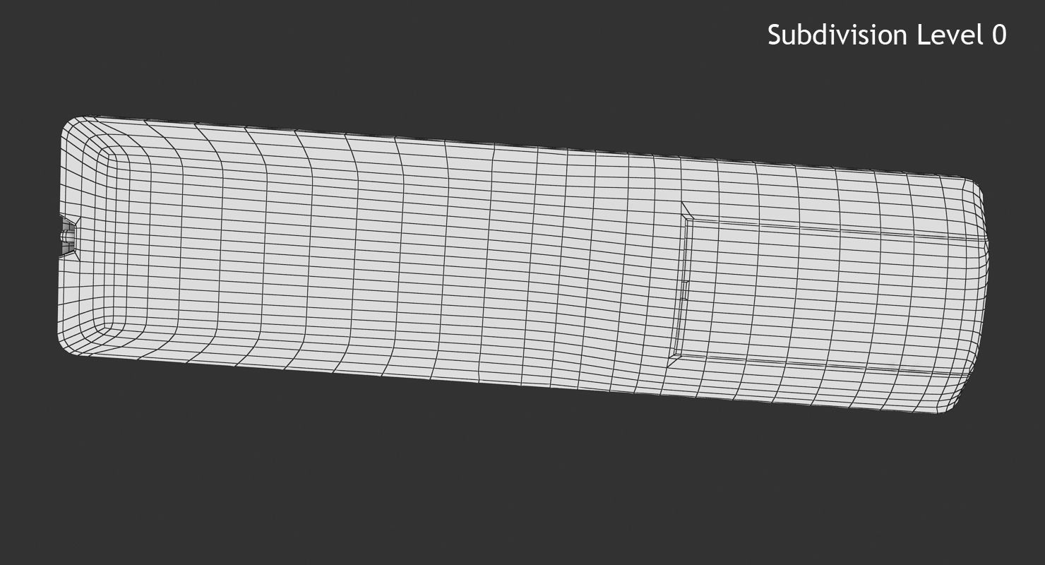 Black Remote Control Low-poly 3D model_14