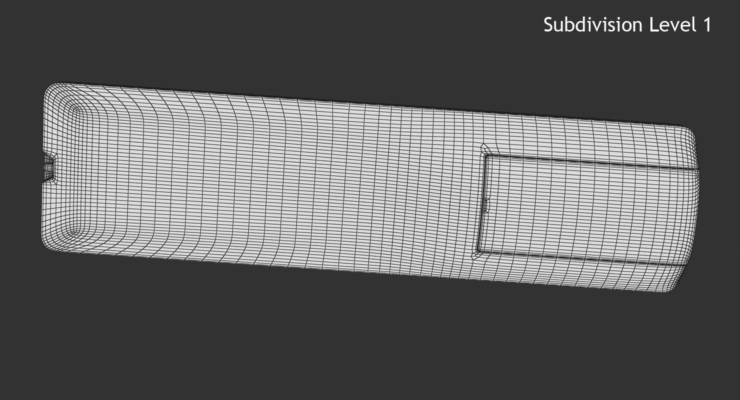 Black Remote Control Low-poly 3D model_15