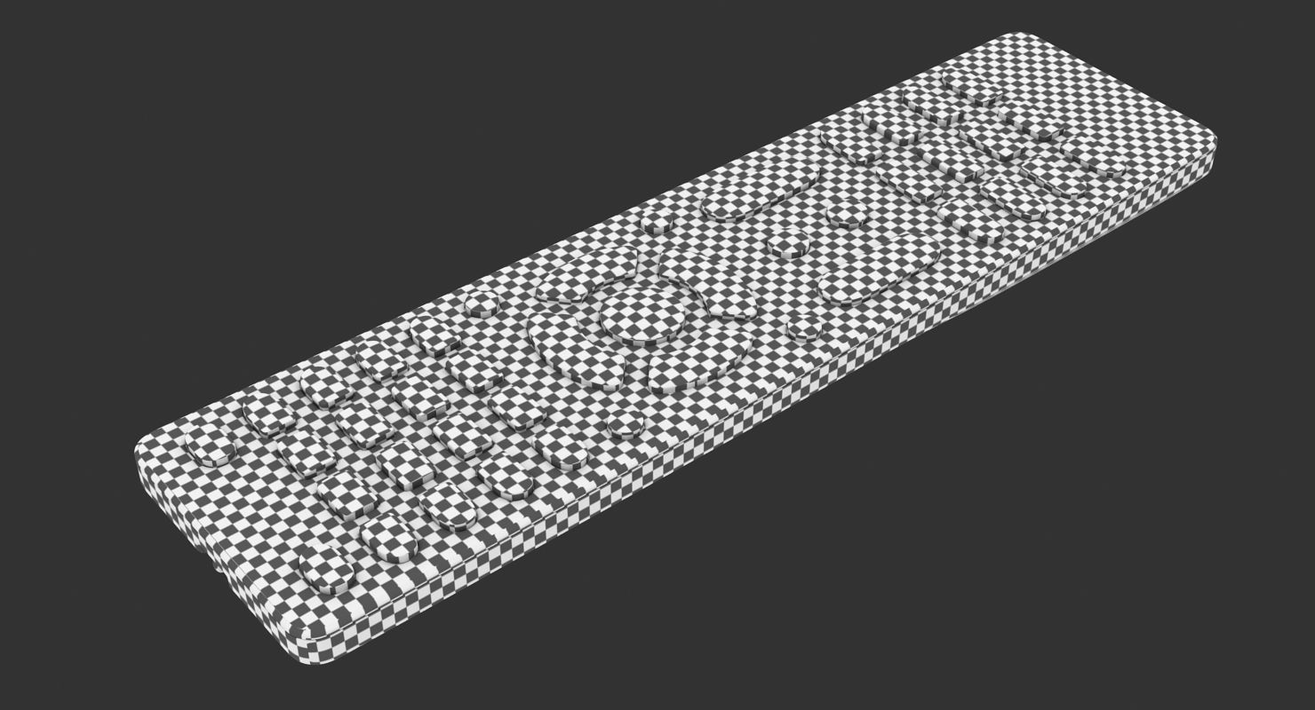 Black Remote Control Low-poly 3D model_18