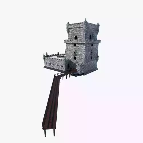Belem Tower Low-poly 3D model
