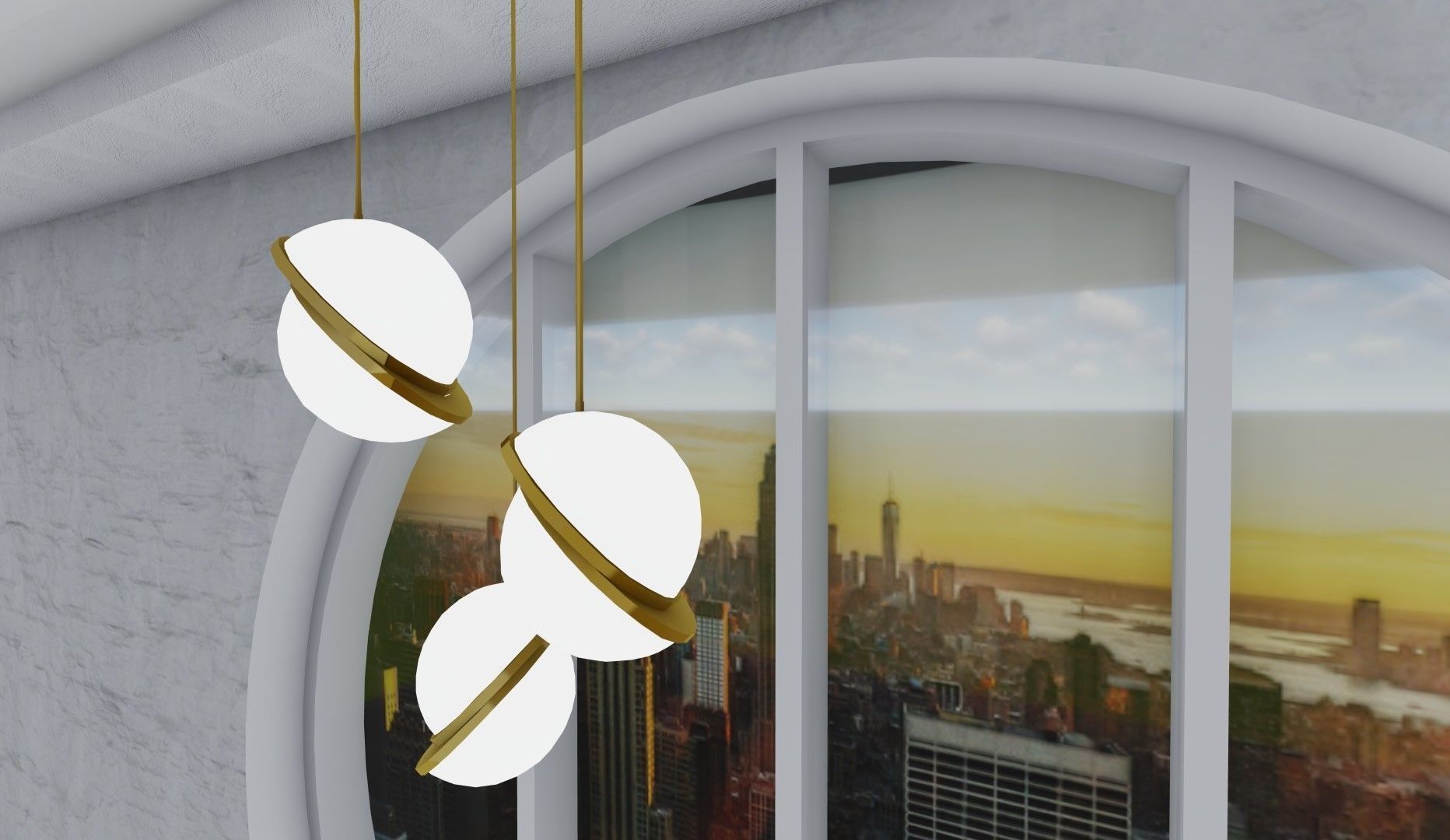 3D Lighting - chandelier modern  3D model_3