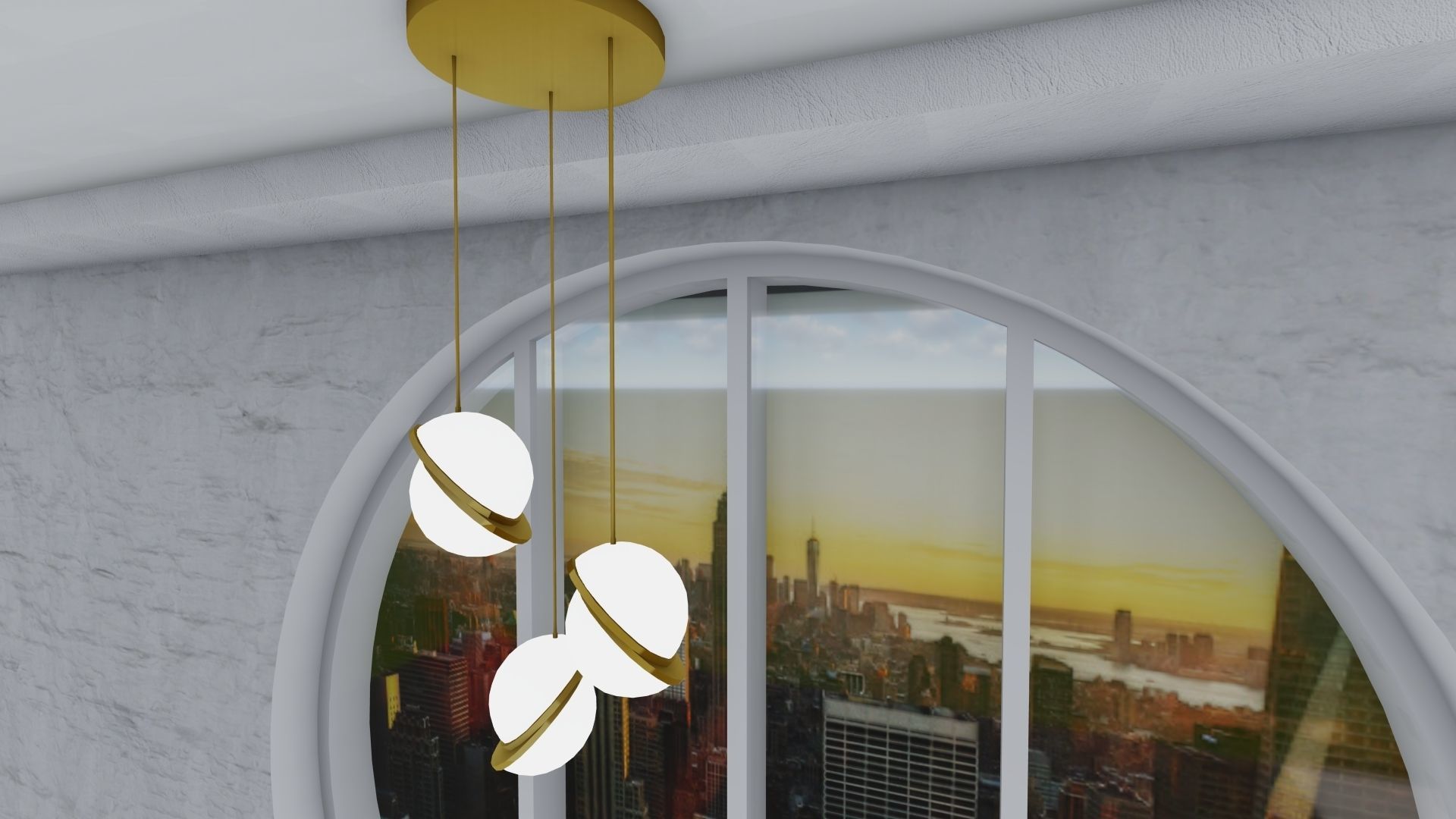 3D Lighting - chandelier modern  3D model_2