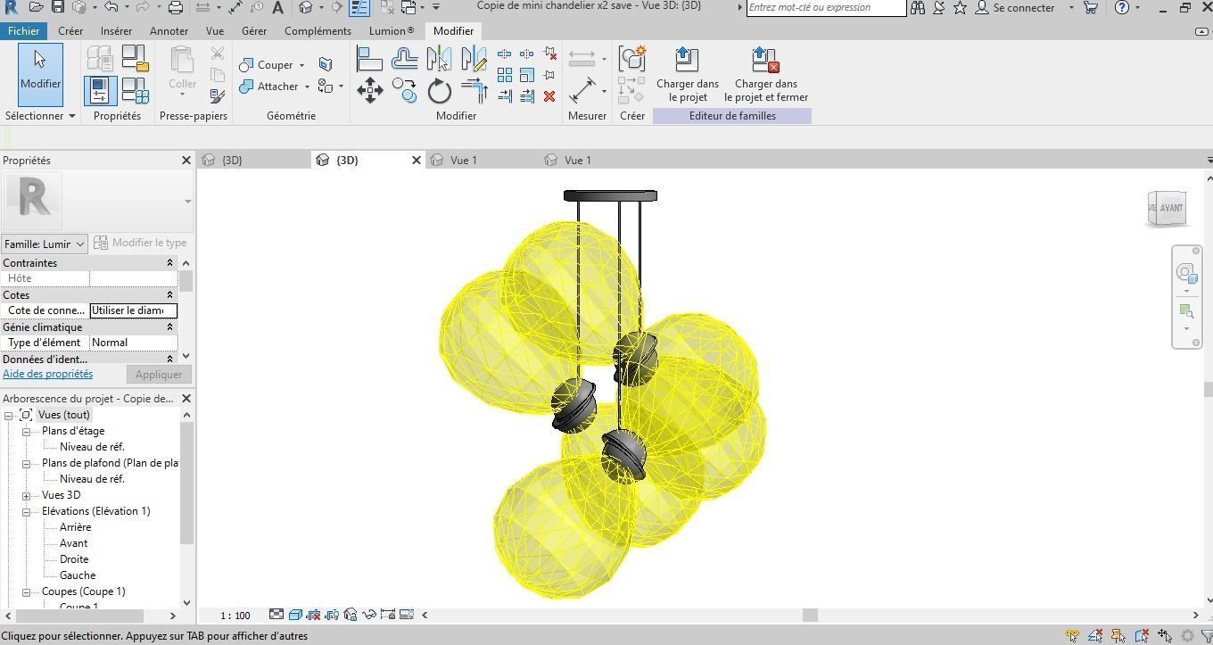 3D Lighting - chandelier modern  3D model_4