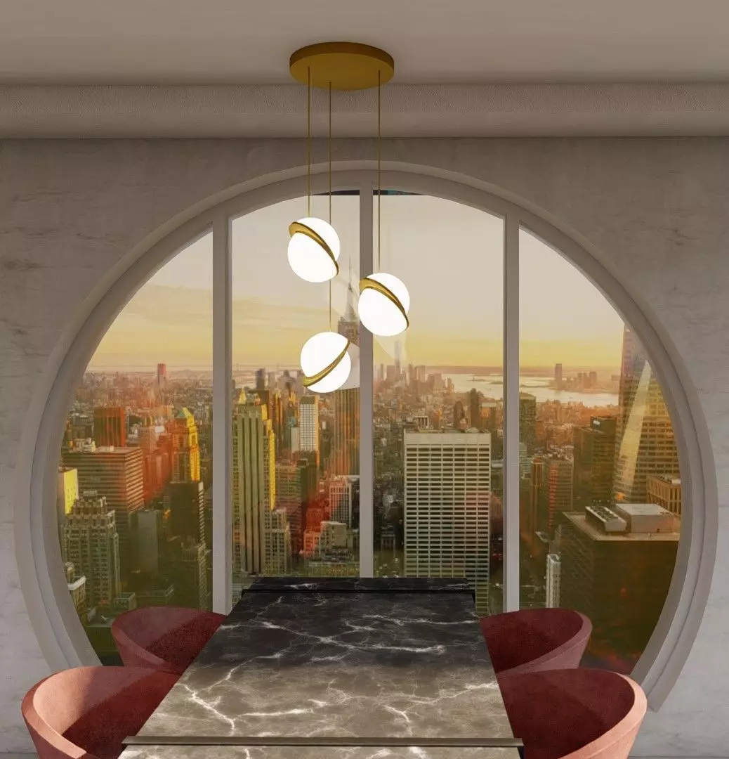 3D Lighting - chandelier modern  3D model_0