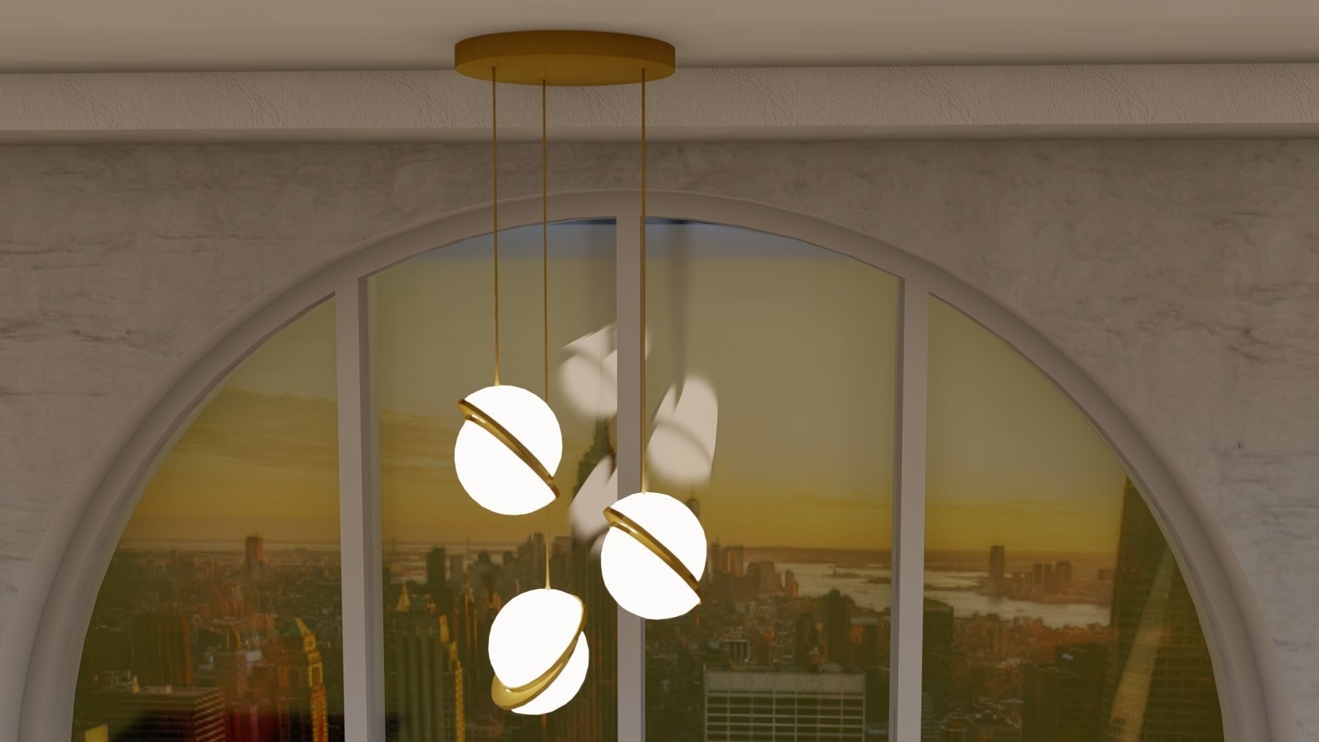 3D Lighting - chandelier modern  3D model_1