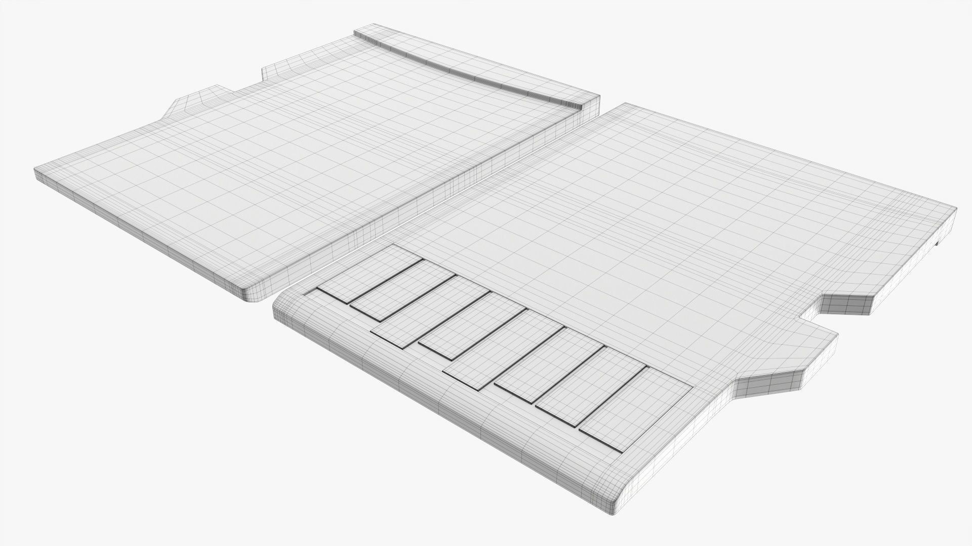 Memory card micro SD 3D model_7