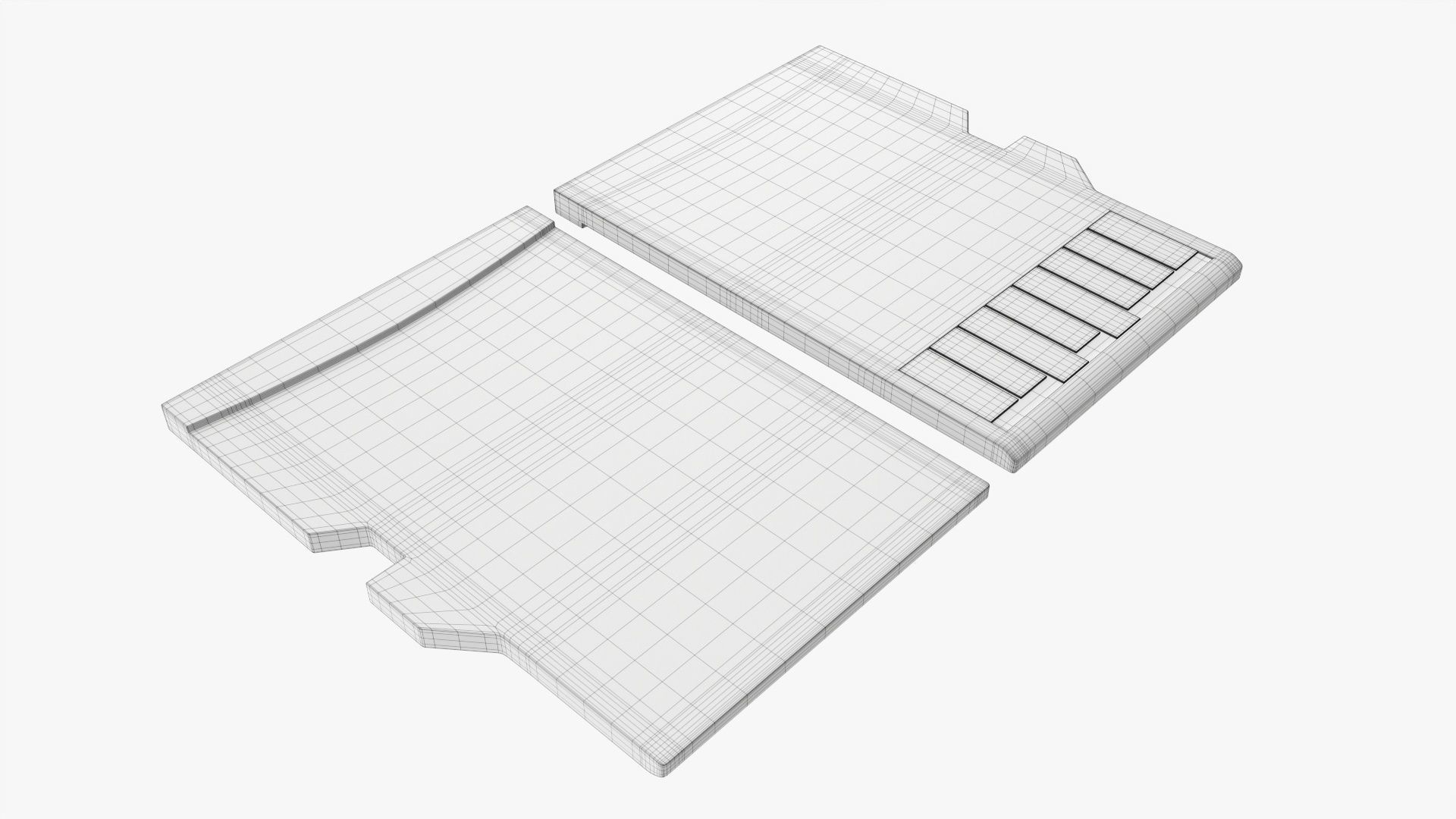 Memory card micro SD 3D model_6