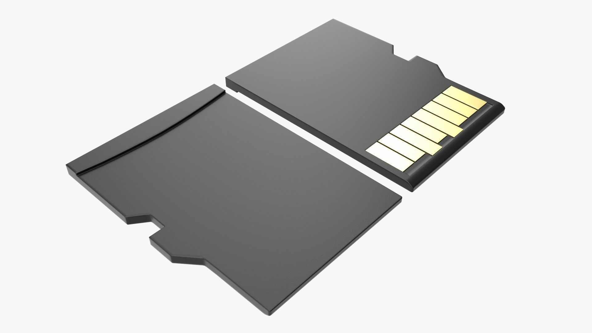 Memory card micro SD 3D model_1