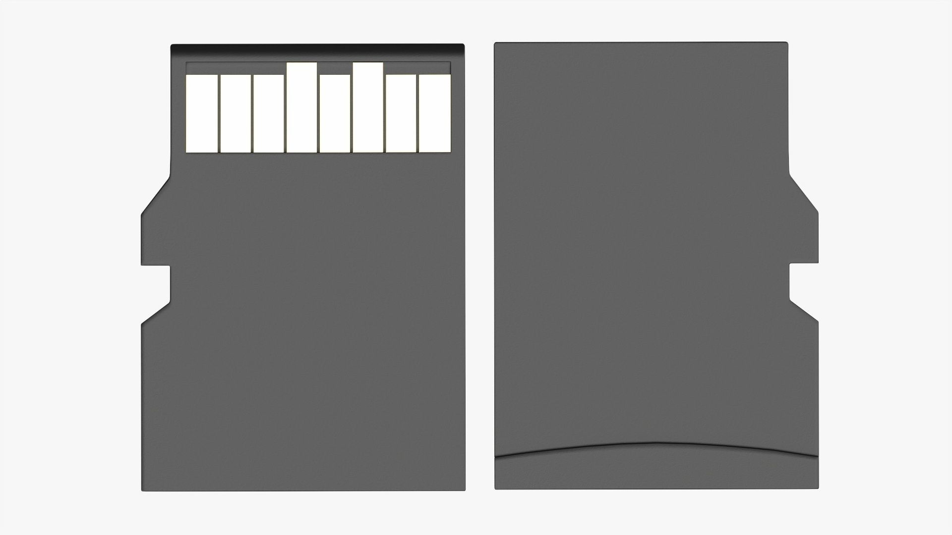 Memory card micro SD 3D model_4