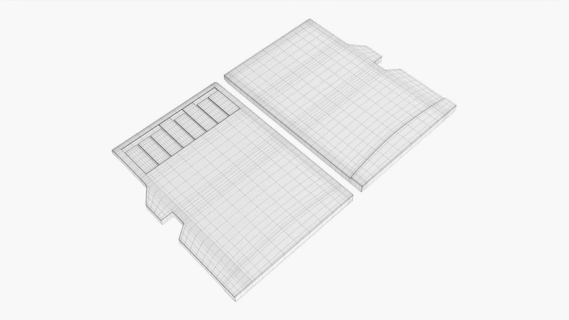 Memory card micro SD 3D model_5