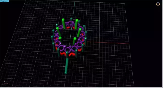 NECKLACES computer screen showing circle