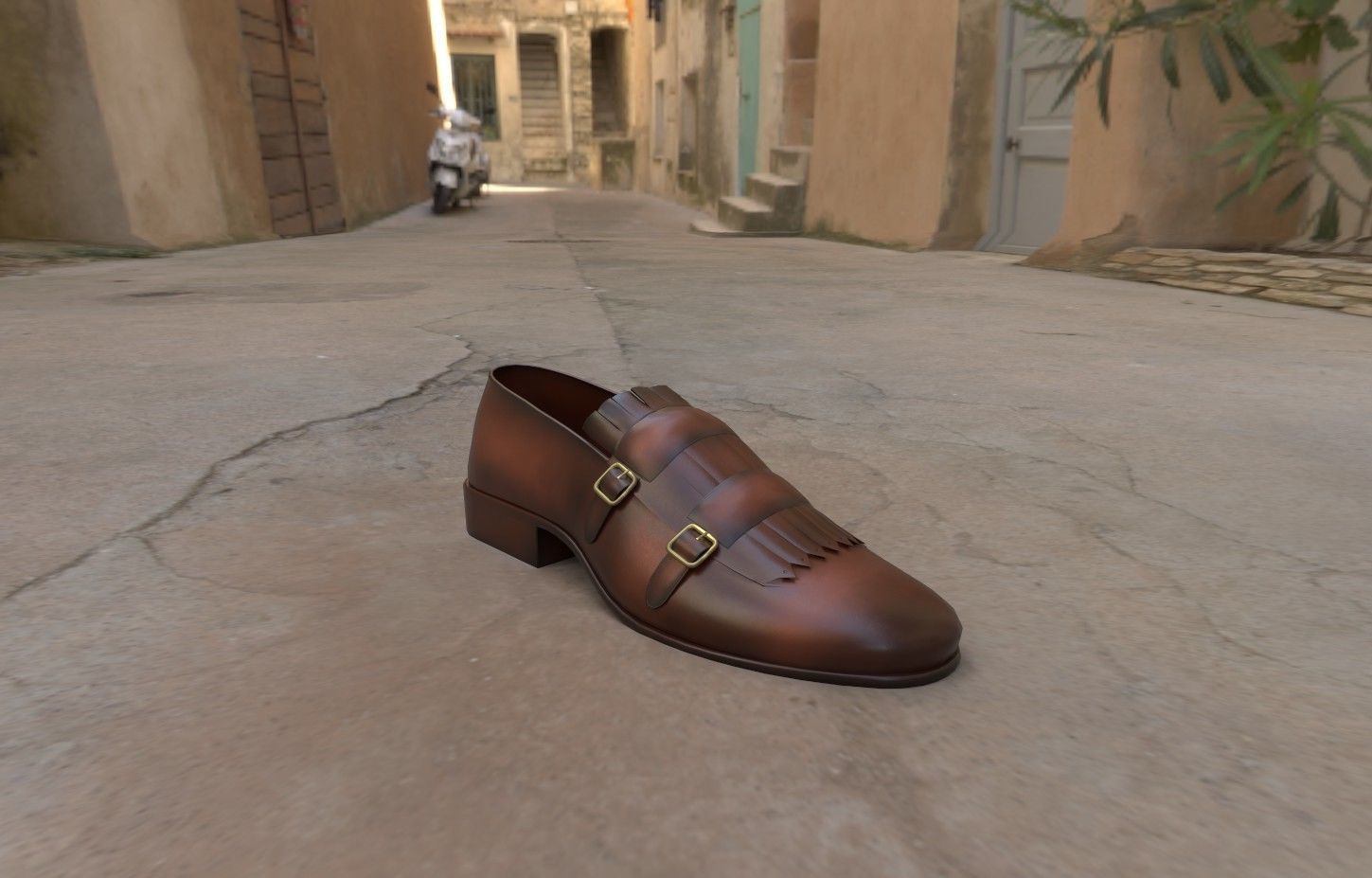 Partywear shoe Low-poly 3D model_1