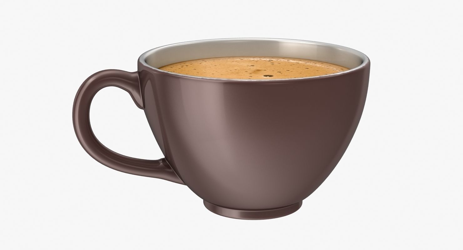 Coffee Cup Low-poly 3D model_5