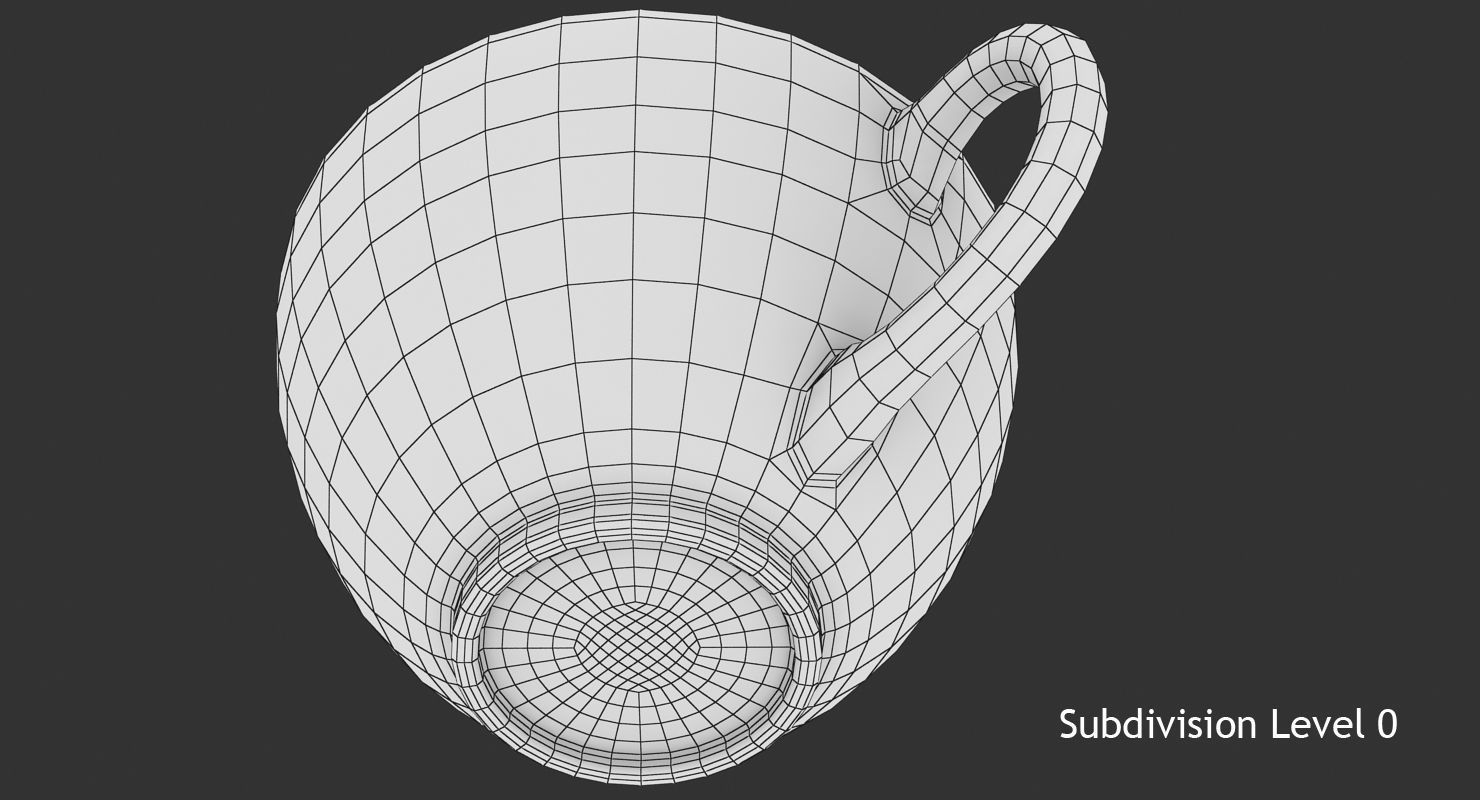 Coffee Cup Low-poly 3D model_12