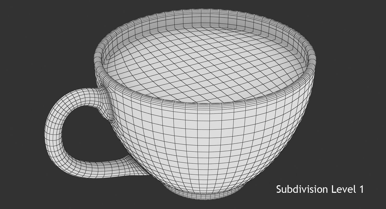Coffee Cup Low-poly 3D model_9