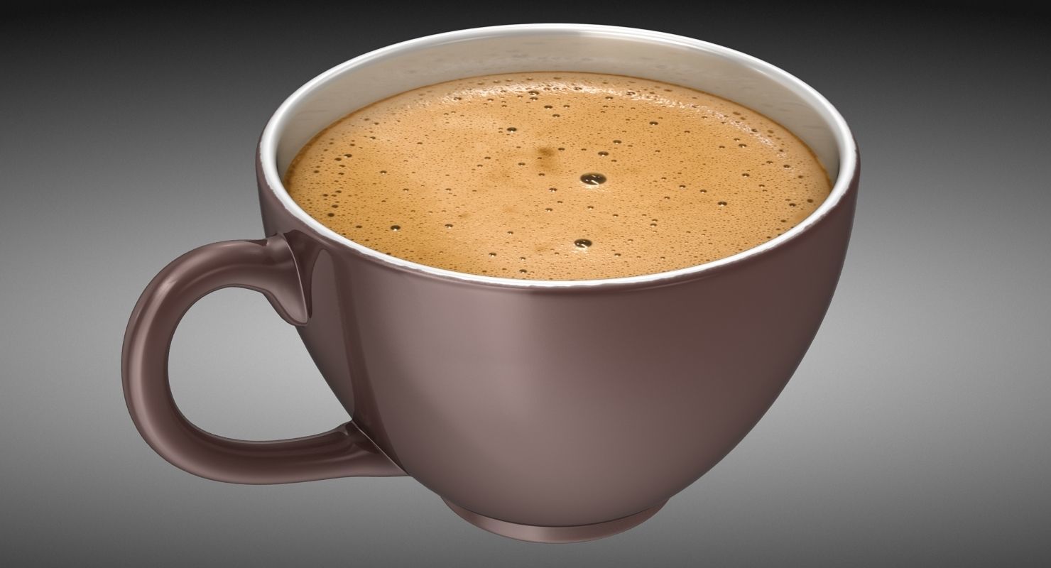 Coffee Cup Low-poly 3D model_2