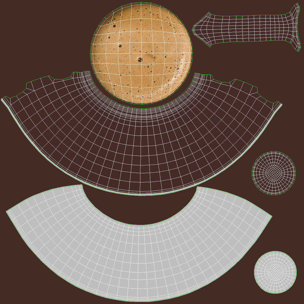 Coffee Cup Low-poly 3D model_15