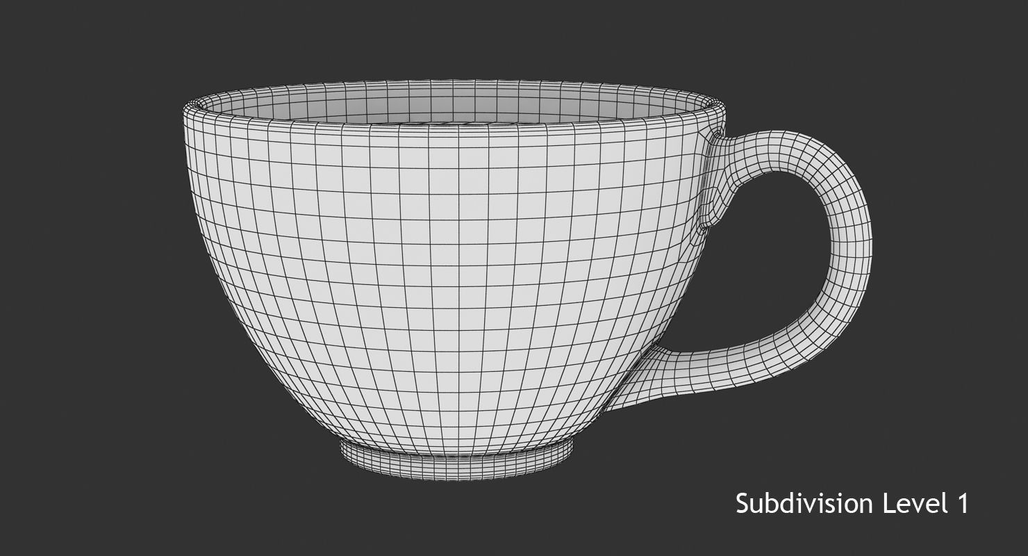 Coffee Cup Low-poly 3D model_11