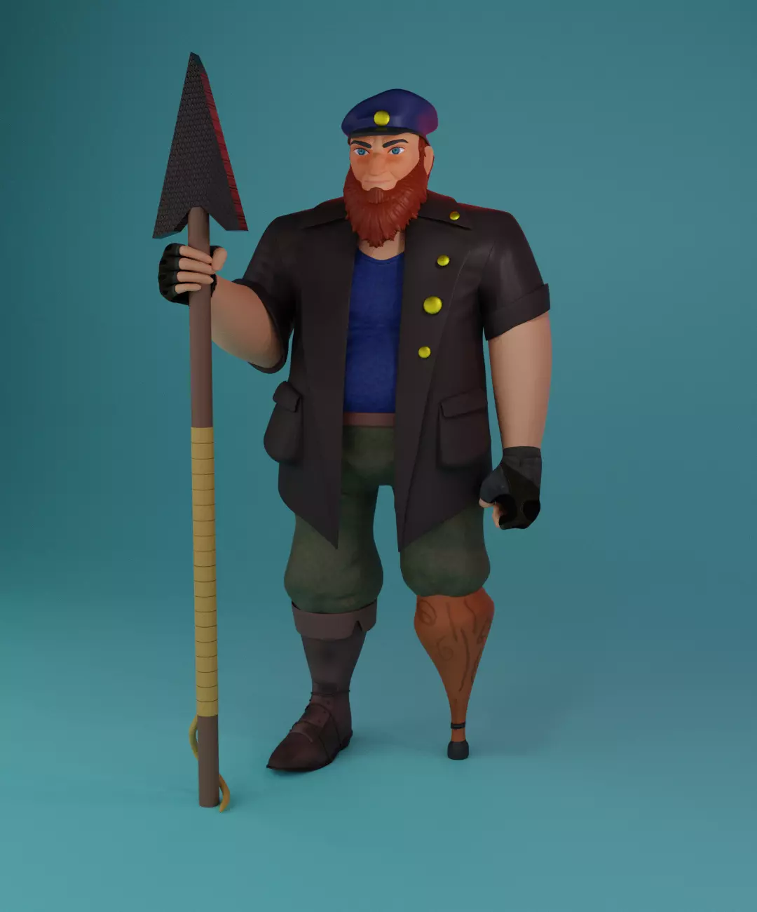 Pirate character Free 3D model