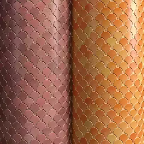 Materials 17- Fish scale tiles PBR Texture