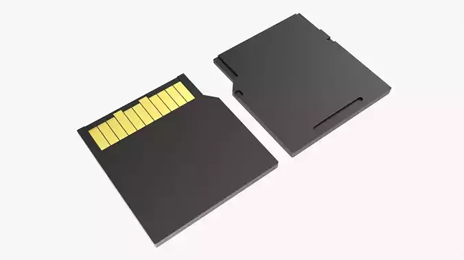 Memory card mini SD  3D model