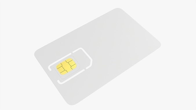 SIM card mobile 01 3D model