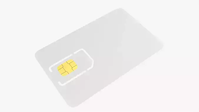 SIM card mobile 01 3D model