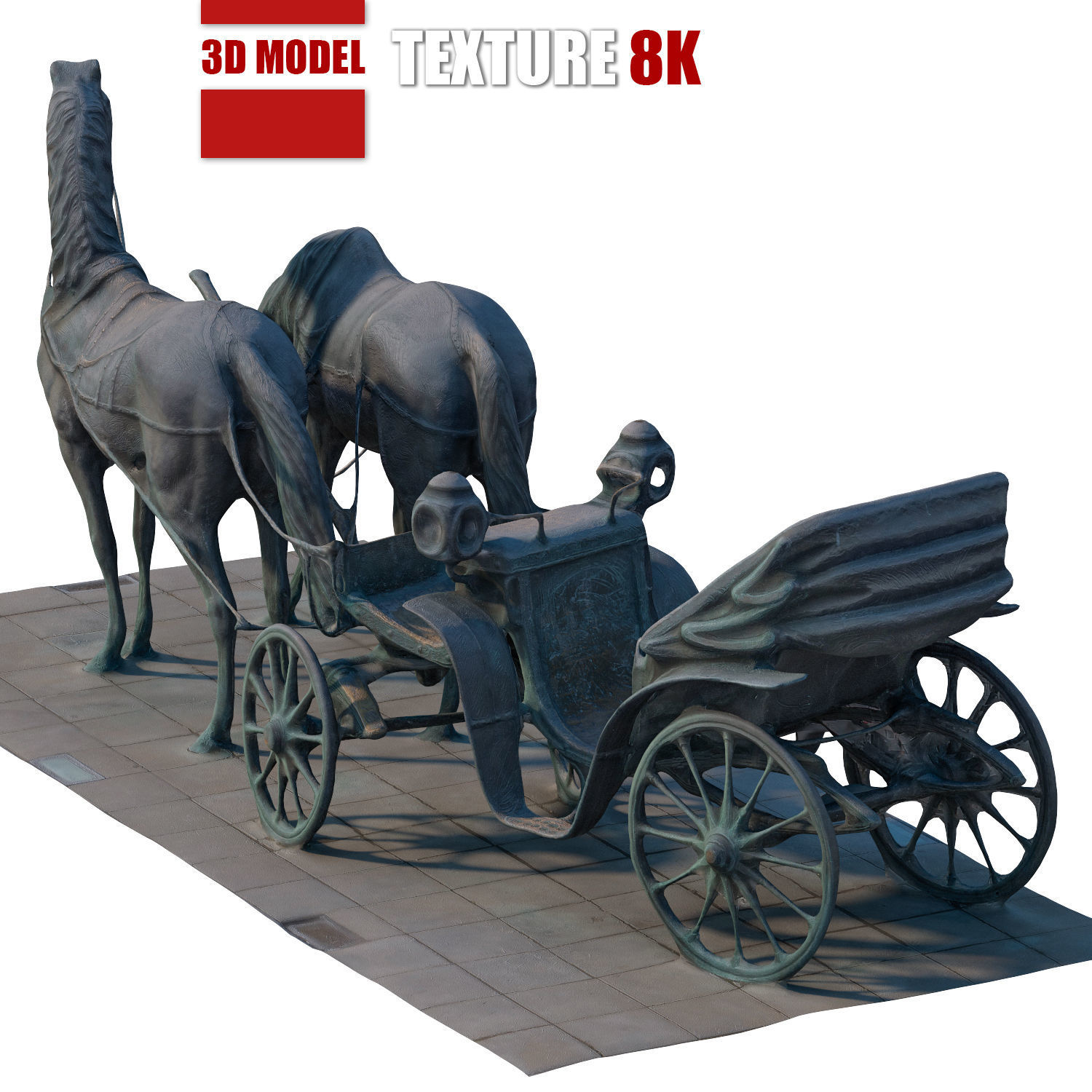 Horse 199 Low-poly 3D model_3