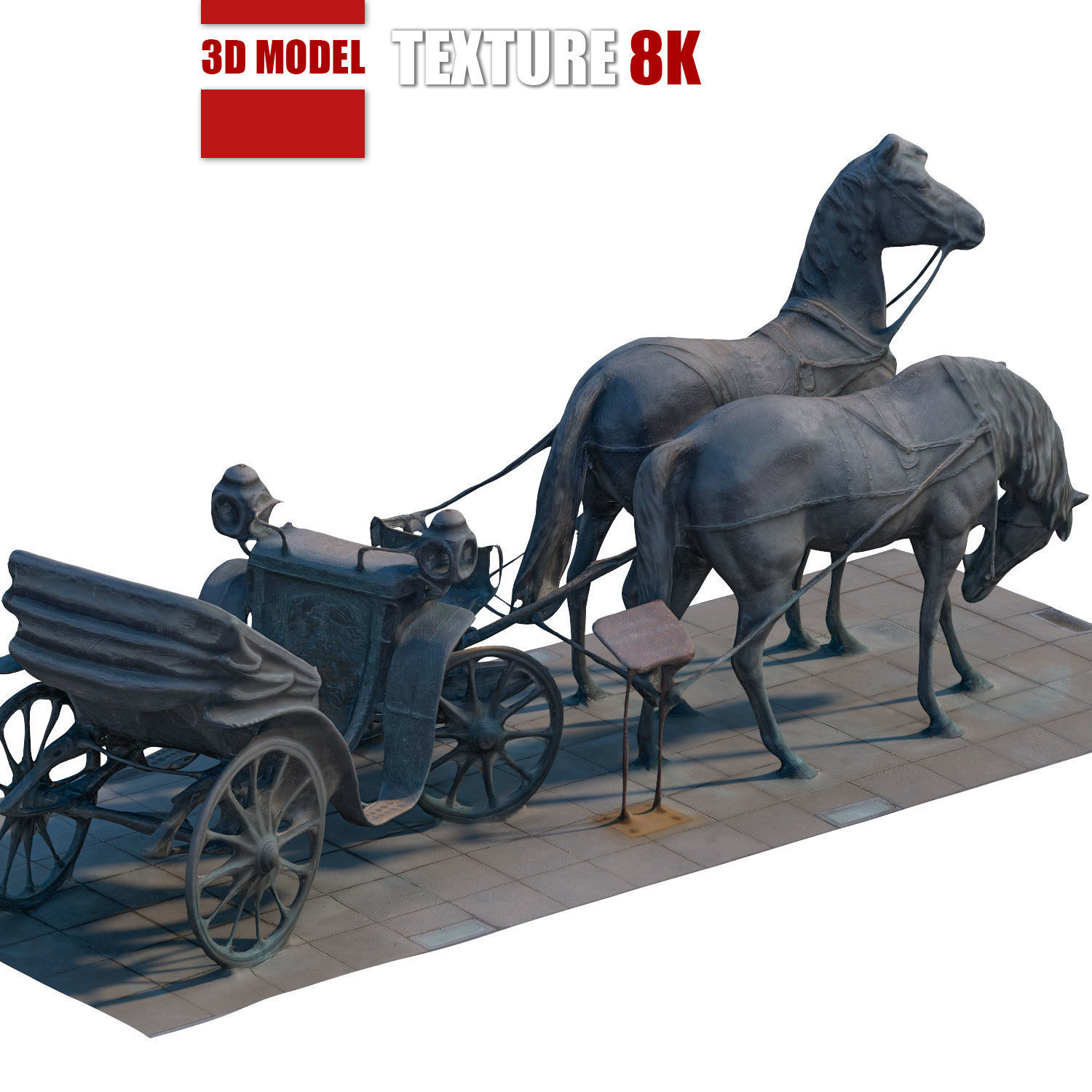 Horse 199 Low-poly 3D model_1