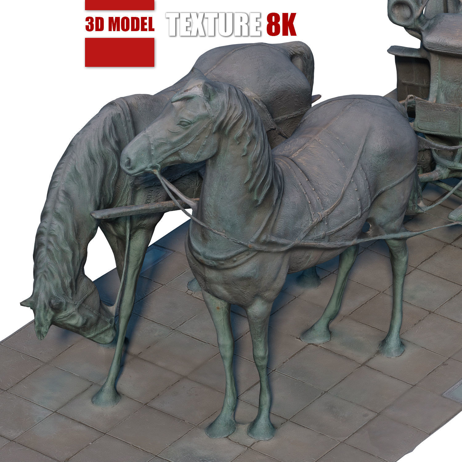 Horse 199 Low-poly 3D model_2