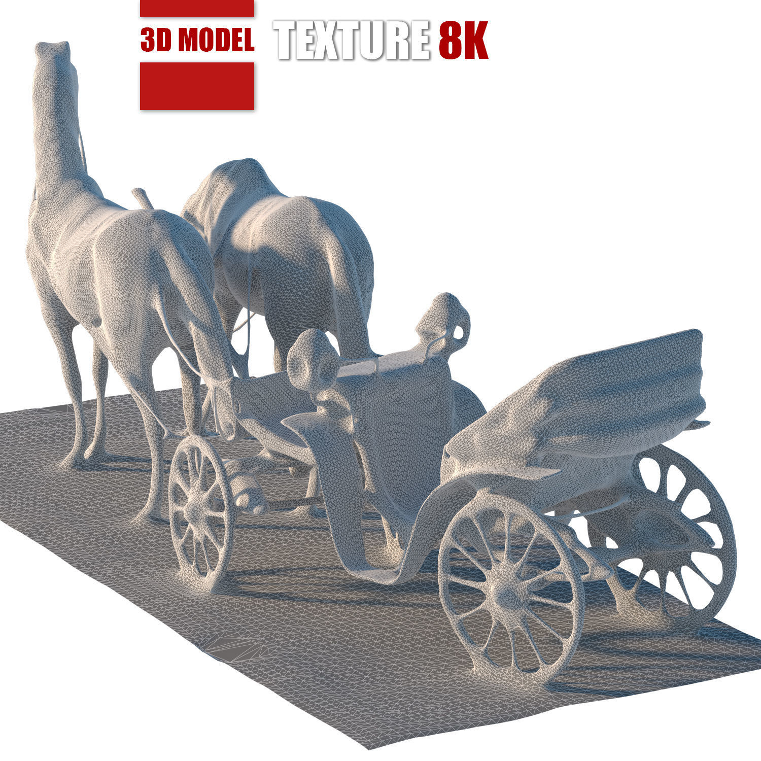 Horse 199 Low-poly 3D model_4