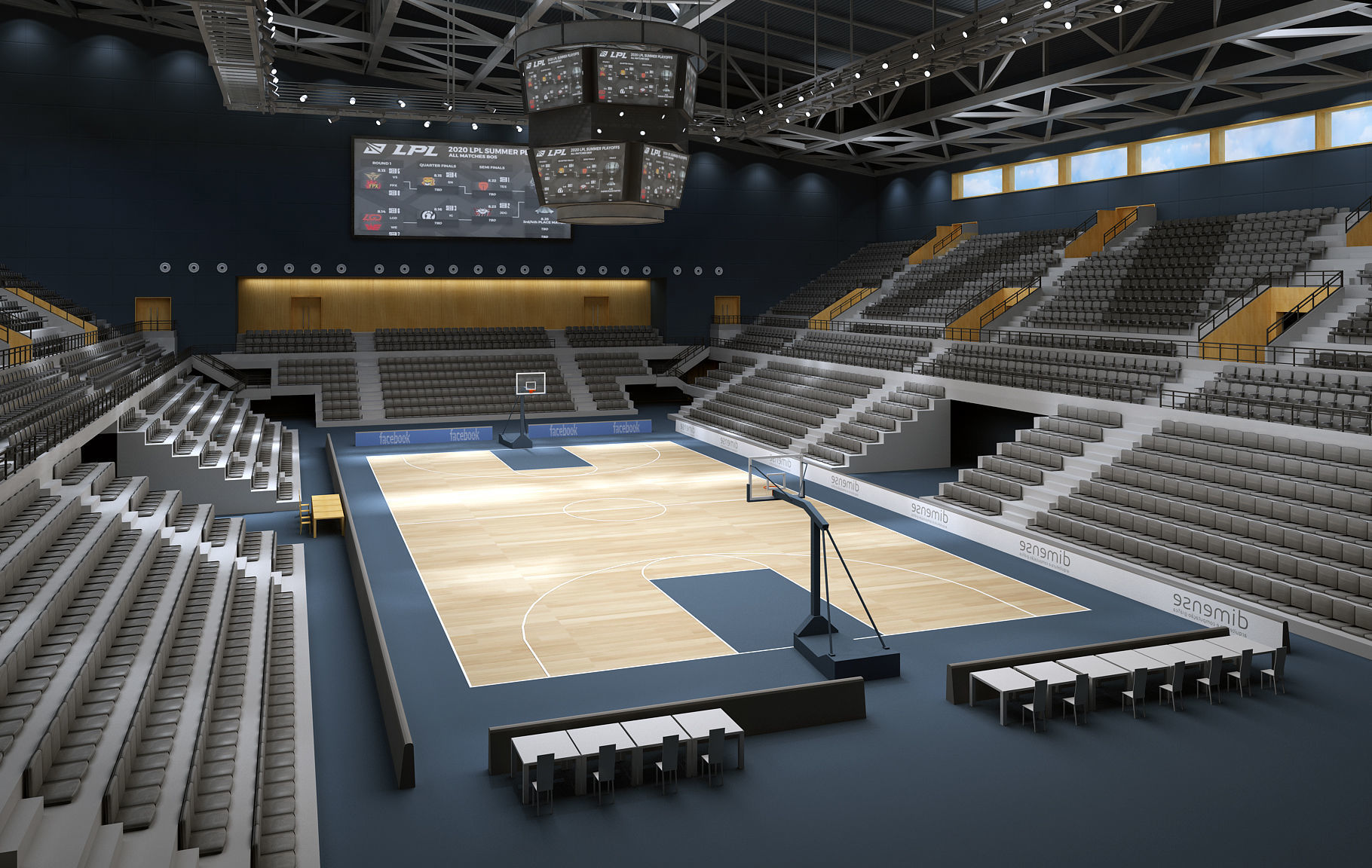 basketball stadium 3D model_3